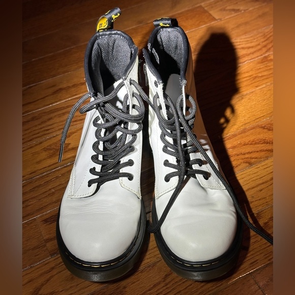 Dr. Martens Other - Dr. Martens White Leather Lace Up/ Zipper
Closure Boots Size 4 US M